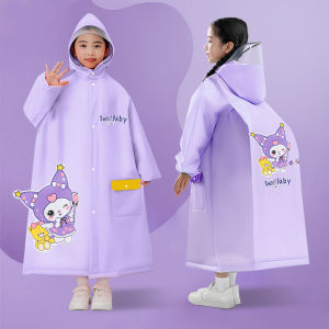 Long Childrens Hello Kitty Raincoat Full Body Waterproof Elementary School Kindergarten Cartoon Raincoat for Girls Rain Poncho