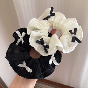 IKAT RAMBUT SCRUNCHIE PITA MUTIARA KUNCIR RAMBUT SCRUNCHIES KOREA STYLE