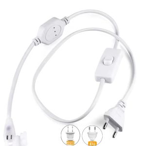 COB Dây Đèn LED Nguồn Điện Công Tắc Dòng EU/Mỹ Cắm 220V 110V Nút Điều Khiển Cáp Cho Đèn LED Dây Đèn