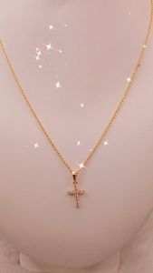 Kalung Set MY03 Marcela Alloy Lapis Mas 18K Permata Zircon KP046G