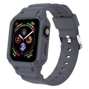 Case for Compatible for Apple Watch 45mm 44mm 42mm iWatch Series 987 SE654321 Strap Men Women Sport Strap with Bumper Rugged