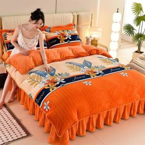 Thick Warmth Double Faced Flannel Duvet Set