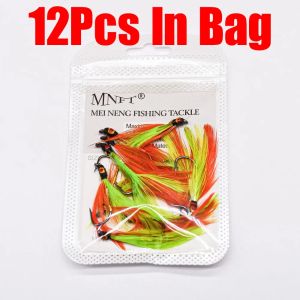 Topranc Hand Tied Streamer Fly Fishing Lure Feather Artificial Bait Fly Tackle For Trout Salmon Freshwater Fly Fishing
