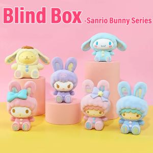 Sanrio Bunny Series Figure Blind Box Toy Cute Little Twin Star Cartoon My Melody Cinnamoroll Creative Ornament