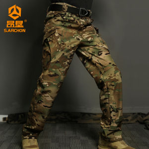 ANGKEN | Thickened Fleece Multi-Pocket Mens Tactical Trousers Soft Shell