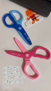Deli Safety Scissors Plastic Scissors Kid Scissors Toddler Children Pre-school Scissors 120mm