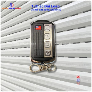 Điều khiển cửa cuốn mã gạt sóng 433Mhz hàng Đài Loan. Remote cửa cuốn hàng cao cấp có video HDSD - Khoá Bách Việt.