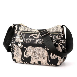 Casual Backpack Crossbody Bag Womens Bag Middle-Aged Mother Bag Multi-Compartment Large Capacity New Elderly Canvas Shoulder Bag