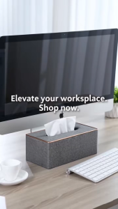 Modern Luxury Woven Leather Tissue Box Home Living Room Air BnB Creative High-End Feeling Napkin Drawer Display Piece
