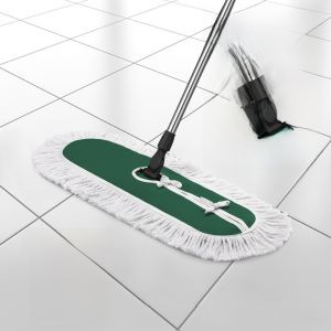 Large Size Broom Mop Commercial Household Floor Cleaning Tool Stainless Steel Pole Cotton Cloth Manual Dust Pusher Mop