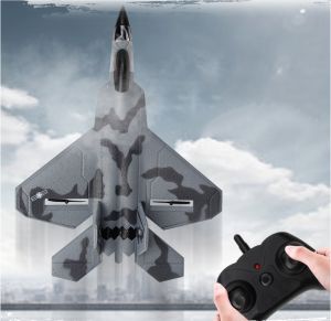 rc plane big size 2.4 Remote Control Plane F-22 Raptor RC Plane with LED Light Anti Collision Design
