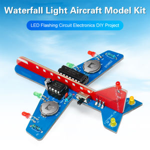 LED Flow Light Aircraft Model Kit DIY Electronic Kit DIY Electronic Welding Practice Kit Electronic Science Assembly Kit