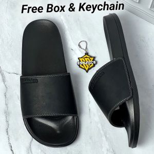 Sandal Slop Pria Sendal Selop Laki Laki Dewasa Slip On Slide Austin Hitam