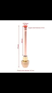 1PC Home Air Conditioning Copper Pipe With Forged Brass SAE 1/4 3/8 5/8 1/2 3/4 Threaded Connector Fitting Adapter -20 To 120℃