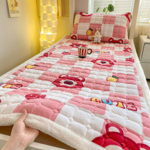 Bộ Ba Món Chăn Ga Gối Dày Bằng Vải Nhung Sữa Chua Ấm Áp Cho Phòng Ký Túc Xá Sinh Viên Chăn Mềm Mại Vỏ Chăn