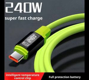 1/2M 240W Thick Liquid Silicone Data Cable Smart Flash Charging High Power Fast Charging USB Type-C Mobile Phone Charging Cable
