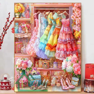 500 1000 1200 2000pcs Jigsaw Puzzle Cartoon Princess Wardrobe Fairy Tale Scene Bedroom Decor Brain Teaser Family Game Gift