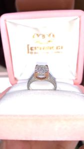 Cincin Berlian Kombinasi Rose Gold Semanggi Wanita - SMG 2635