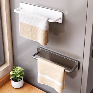 Magnetic Kitchen Wall Storage Rack Carbon Steel Dishcloth Spoon Holder Universal Storage Shelf for Kitchen Utensils And Apron