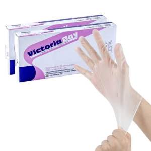Hộp 100 Găng Tay Nấu Ăn Làm Bếp Siêu Dai Victoria Bay TPE Không Mùi Chống Nhăn - Size M