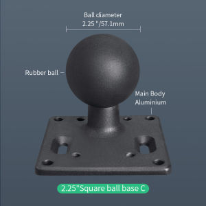 VINmounts VESA 75x75mm Mount Plate with 2.25" Ball Base Heavy Duty Holder for Monitor Tablet Industrial RAM Compatible