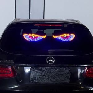 Đèn LED Trang Trí Hình Mắt Quỷ Động RGB Cho Xe Tải Bảng Điều Khiển Điểm Ảnh Kính Chắn Gió USB 5V Đa Chế Độ Đèn Trang Trí Xe Tải