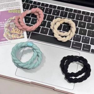 Knot Hair Ties Soft Color Series Thickened Hair Bands Korean Style Hair Accessories for Girls Bun Headbands Hair Bands