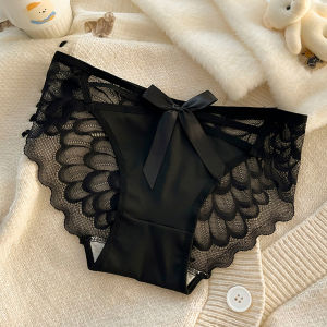 สตรีกางเกงชั้นในสตรีกางเกงลูกไม้ผ้าฝ้าย Gusset กลาง-ต่ํา Breathable สามเหลี่ยมชุดชั้นในเซ็กซี่การออกแบบลูกไม้ Waistba