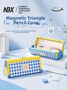 MINGZHUO | Magnetic Large Opening Zip-free Capacious Pencil Case