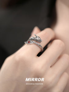 925 Sterling Silver Dragon Tail Ring Womens Ring Unique Design Ethnic Style Fashionable Accessory Fresh out New Jewelry