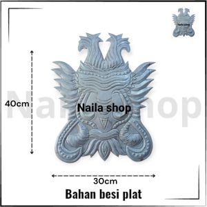 Ornamen pagar Motif cermin Uk40x30cm 2muka depan belakang