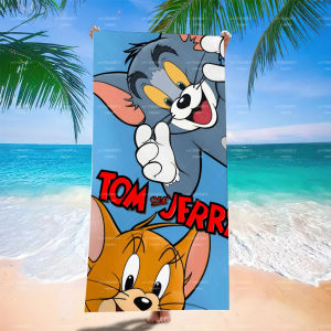 52TOYS | Tom and Jerry Beach Towel Classic Cartoon Quick Dry Polyester Pool Towel