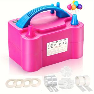 19pcs balloon inflation accessory set portable balloon inflator electric dual nozzle electric balloon inflation pump 220V 600