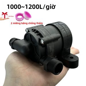Bơm Không Chổi Than Trục Gốm Di Động 12V 1000-1200L/H Chạy Năng Lượng Mặt Trời Dùng Cho Máy Nước Nóng Nhà Bếp Máy Giặt Vòi Sen Tăng Áp