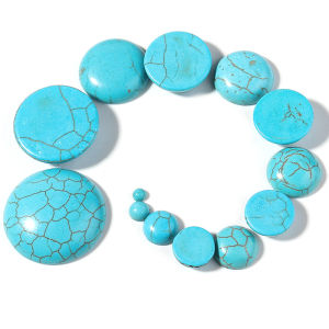 10Pcs/Lot 2-30mm Turquoise Round Cabochons Red Blue White Loose Gemstone Cabochon for DIY Rings Necklace Jewelry Making