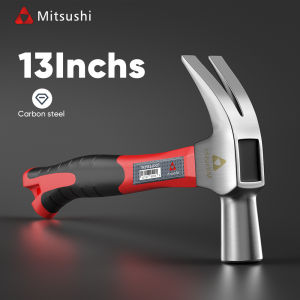 Fyseus by Mitsushi 13inch Steel Hammer For Woodworking Tools Or Glass Breaker Hammer Nail Non-slip Multi-Function Claw Hammer Hand Tools