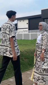 ( READY STOCK ) Couple Tenun Madam Putih - Couple Tenun - Setelan Tenun