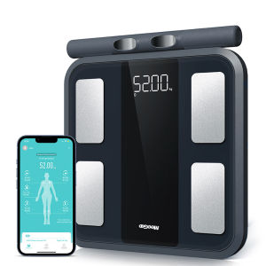 MeeGoo LED Smart Eight-Electrode Body Fat Scale เครื่องชั่งน้ำหนักและวัดมวลไขมัน ข้อมูลร่างกาย 28 รายการ แอป Fitdays