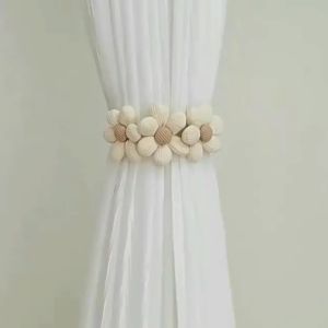 Curtain Tieback Flower Hanging Curtain Strap Window Curtain Buckle Clip Tie Rope Home Curtain Decor Buckle