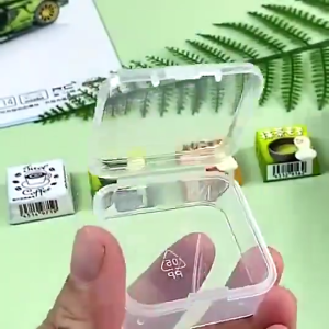 10pcs/20pcs Mini Storage Boxes Pack Pins Jewelry Earplug Office Stationery Clear Clamshell Organizer