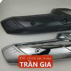 Ốp pô xe Sh nam 125i 150i năm 2012-2013-2014-2015-2016 pát chụp che bô Sh Việt 125 150 xi inox carbon