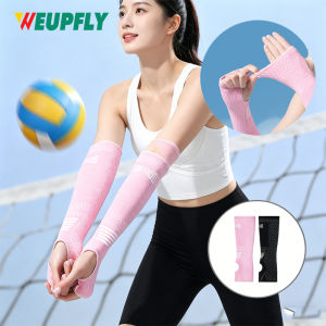 1Pair Outdoor Sports Sleeve Arm Fingerless Gloves for Women Knit Thigh High Striped Arm Warmer Thumb Hole Stretchy Gloves