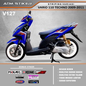 Stiker striping variasi honda vario 110 techno tahun 2009-2011 Aksesoris Sepeda Motor Honda Vario - Lazada