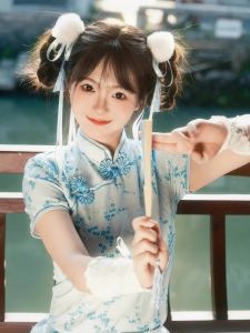 New Chinese Style Cheongsam Dress Halloween Christmas Cosplay Uniform Soft Girl Maid Skirt Short Cheongsam Daily Wear