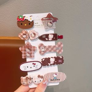 Sanrio | Mesuca 10pcs Sanrio Hello Kitty Cute Hairclip Headwear Girls Anime Cartoon Fashion Hairpin Hair Accessories Birthday Xmas Gifts