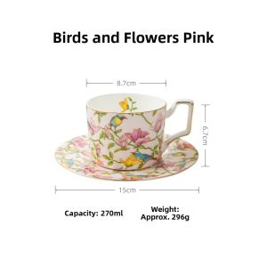 Luxurious Attractive Flower Selected Coffee Cup Set