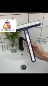 BETTER BUYS 1PC ZZZ 3in1 Glass Wiper Cleaning Tools Shower Squeegee Window Cleaning Brush