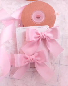 [ Hàng thủ công] Set 2 kẹp tóc nơ Rybang Lụa Hàn cao cấp cho bé gái.( hàng thiết kế hình thật)