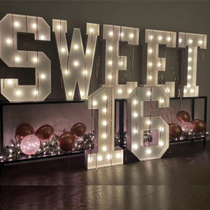 Romantic Surprise Proposal Decoration Letter Lights KT Board English Numbers Creative Supplies Scene Lighting