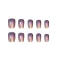 Short White Enhancing Star Purple Simple Design Nail Stickers Easy to Wear Artificial Nails No Brand Registered Trademark. 